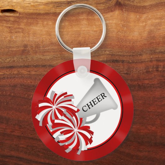 Custom, Cheleader Schlüsselanhänger, rot, weiß, sc Schlüsselanhänger (Rückseite)