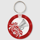 Custom, Cheleader Schlüsselanhänger, rot, weiß, sc Schlüsselanhänger (Rückseite)