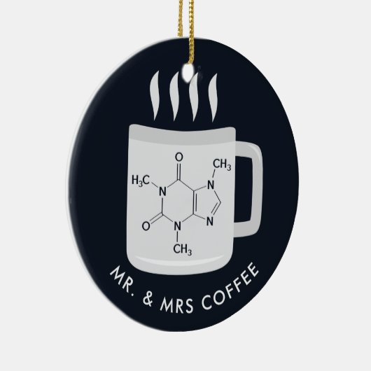 Custom Chemistry Labrador Techniker Kaffeeliebhabe Keramik Ornament (Rechts)