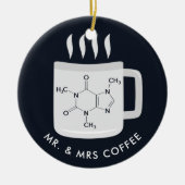 Custom Chemistry Labrador Techniker Kaffeeliebhabe Keramik Ornament (Vorne)