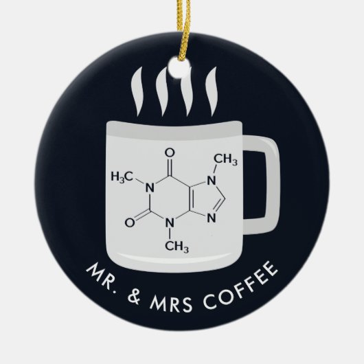 Custom Chemistry Labrador Techniker Kaffeeliebhabe Keramik Ornament (Vorne)