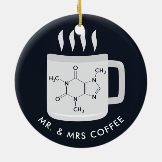 Custom Chemistry Labrador Techniker Kaffeeliebhabe Keramik Ornament (Hinten)