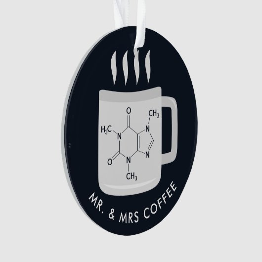 Custom Chemistry Labrador Techniker Kaffeeliebhabe Ornament (Vorderseite)