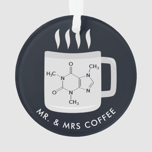Custom Chemistry Labrador Techniker Kaffeeliebhabe Ornament (Rückseite)