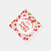 Custom Cherry auf Top Birthday Napkins Serviette (Ecke)