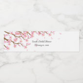 Custom Cherry Blossom Theme Wasserflaschenetikett (Einzelnes Label)