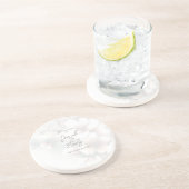 Custom Cherry Blossom Wedding Getränkeuntersetzer (Seite)