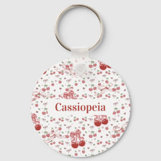 Custom Cherry & Bows Keychain Schlüsselanhänger