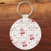Custom Cherry & Bows Keychain Schlüsselanhänger (Rückseite)
