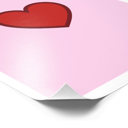 Custom Cherry Heart Checkerboard Pattern Fotodruck (Ecke)