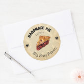 Custom Cherry Pie Labels | Personalisierte Bäckere Runder Aufkleber (Umschlag)