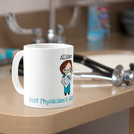 Custom Chibi Health Care Worker Vielen Dank Kaffeetasse