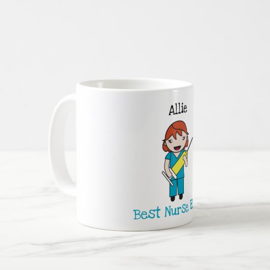 Custom Chibi Medical Beruflich Danke Kaffeetasse (Vorderseite Links)