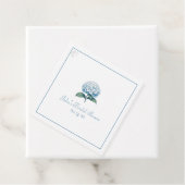 Custom Chic Brautparty Elegant Blue Hydrangea Geschenkanhänger (Beispiel)
