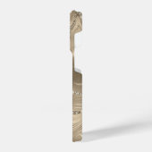 Custom Chic Brown Glitzer Pattern Girly iPhone Hülle (Linke Seite)