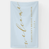 Custom Chic Elegant Blue Bridal Shower Welcome  Banner (Vertikal)