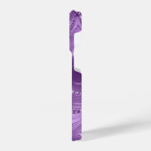 Custom Chic Lila Silver Glitzer Muster Girl iPhone Hülle (Linke Seite)