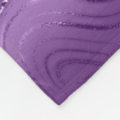 Custom Chic Luxus Lila Silver Glitzer Muster Fleecedecke (Ecke)