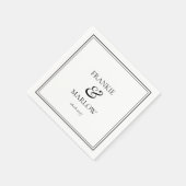 Custom Chic Minimalistisch Wedding Serviette (Ecke)