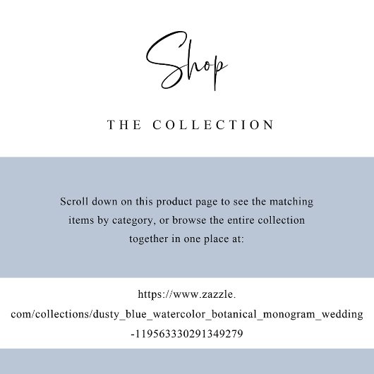 Custom, Chic Monogram Dusty Blue Wedding