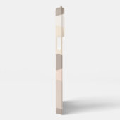 Custom Chic Natural Tan Beige Taupe Elfenbeinstrei iPhone Hülle (Rechte Seite)