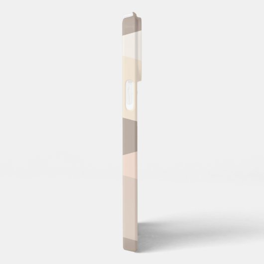 Custom Chic Natural Tan Beige Taupe Elfenbeinstrei iPhone Hülle (Rechte Seite)