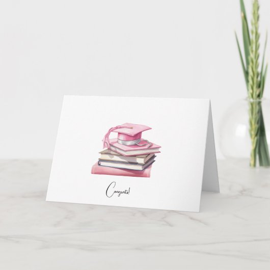 Custom Chic Pink Medical School Abschluss Card Karte (Vorderseite)
