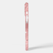 Custom Chic Pink Silver Glitzer Muster Girl Case-Mate iPhone Hülle (Rückseite / Links)