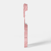 Custom Chic Pink Silver Glitzer Muster Girl iPhone Hülle (Linke Seite)