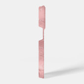 Custom Chic Pink Silver Glitzer Muster Girl iPhone Hülle (Rechte Seite)