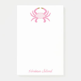 Custom Chic Rosa Krabbe | Küsten-Post-Its Post-it Klebezettel