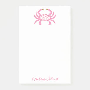 Custom Chic Rosa Krabbe   Küsten-Post-Its Post-it Klebezettel