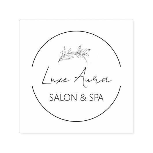 Custom Chic Salon Wellness-Center Business Permastempel (Design)