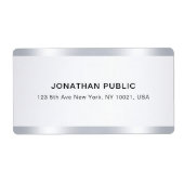 Custom Chic Silver Glamorous Template Shipping (Vorne)