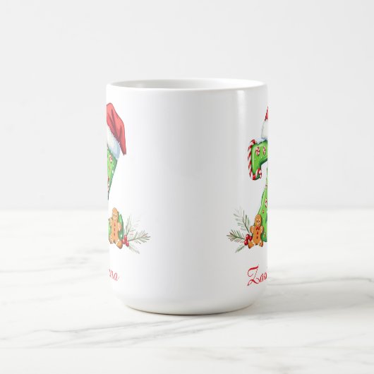 Custom chic stylish initial Z merry Christmas  Kaffeetasse (Mittel)