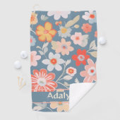 Custom Chic Vintage Blumengeschenke für Frauen Gol Golfhandtuch (Insitu)