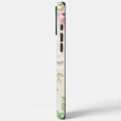 Custom Chic White Pink Roses Green Blätter Floral Case-Mate iPhone Hülle (Rückseite / Links)