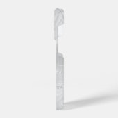 Custom Chic White Silver Glitzer Muster Girl iPhone Hülle (Linke Seite)