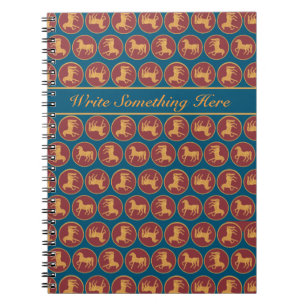 Custom Chic Year of the Horse Spiral Notebook Notizblock