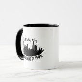 Custom Chicago City Skyline Silhouette Bootform Tasse (Vorderseite Links)