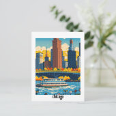 Custom Chicago Postkarte (Stehend Vorderseite)