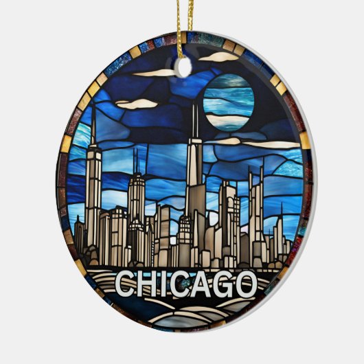Custom Chicago Skyline Keramik Ornament (Links)