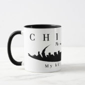 Custom Chicago, the Windy City, Skyline Silhouette Tasse (Links)