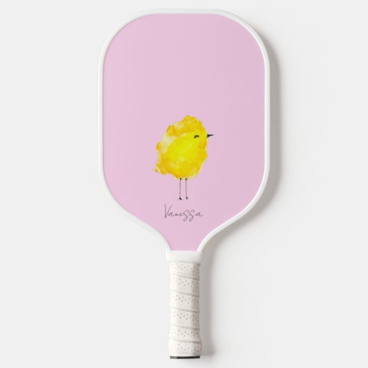Custom Chick Chicken yellow stylish chic sweet Pickleball Schläger (Vorderseite)