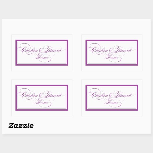 Custom_Chicken & Broccoli Penne Rechteckiger Aufkleber (Blatt)