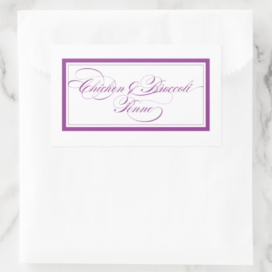 Custom_Chicken & Broccoli Penne Rechteckiger Aufkleber (Tasche)