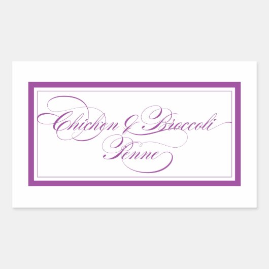Custom_Chicken & Broccoli Penne Rechteckiger Aufkleber (Vorderseite)