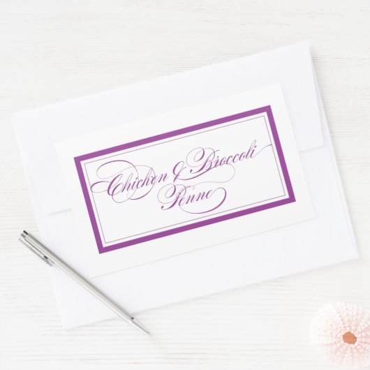 Custom_Chicken & Broccoli Penne Rechteckiger Aufkleber (Umschlag)