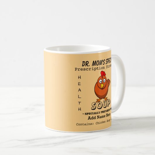 Custom Chicken Soup Mug Kaffeetasse (VorderseiteRechts)
