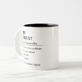 Custom Chief Resident Definition Funny  Zweifarbige Tasse (Vorderseite Links)